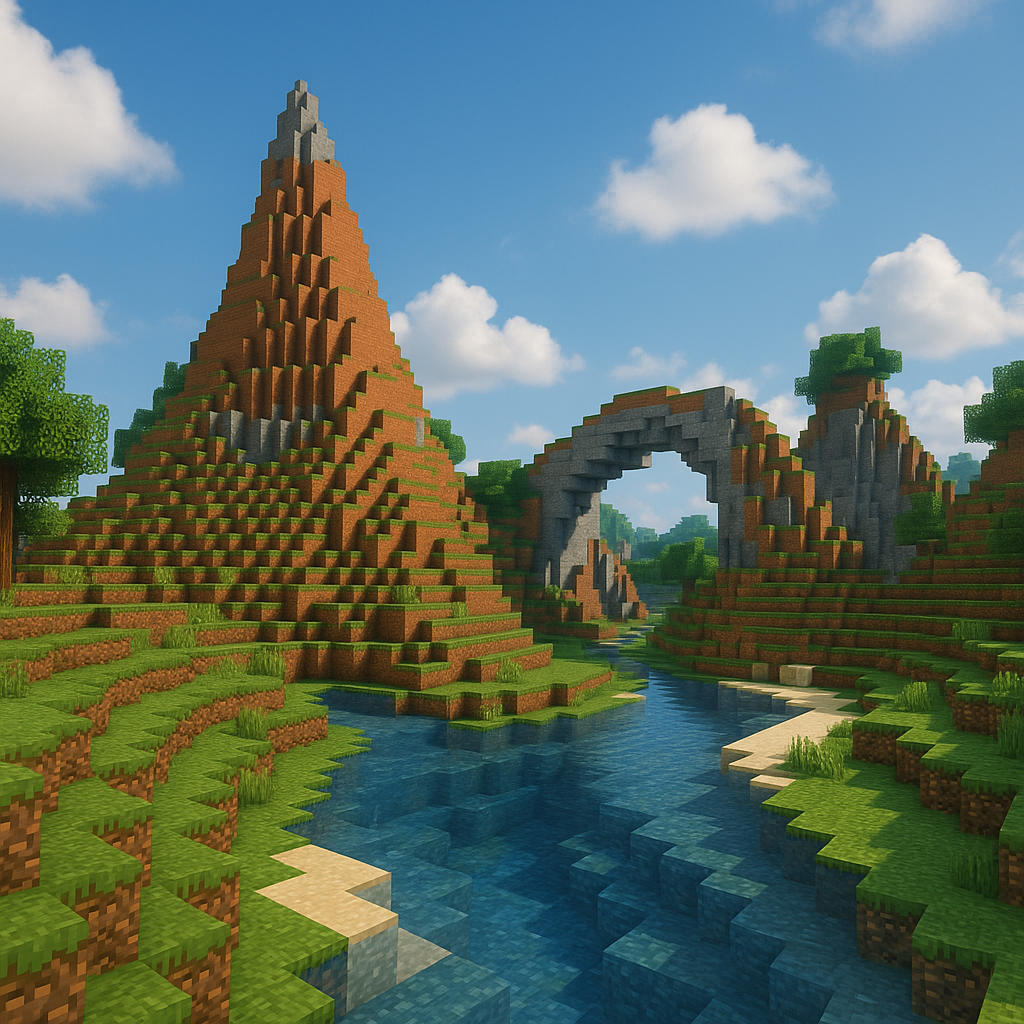 Natural landscape with custom terrain